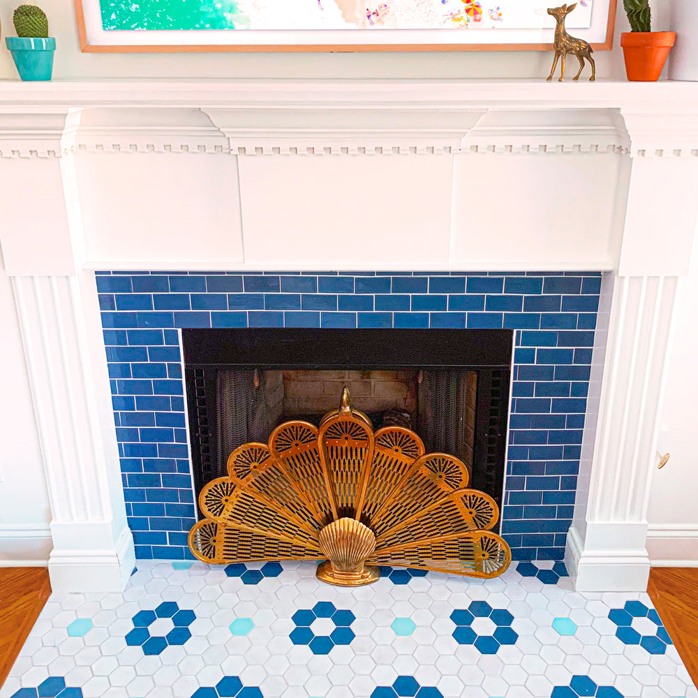 A Color Lover's Fireplace