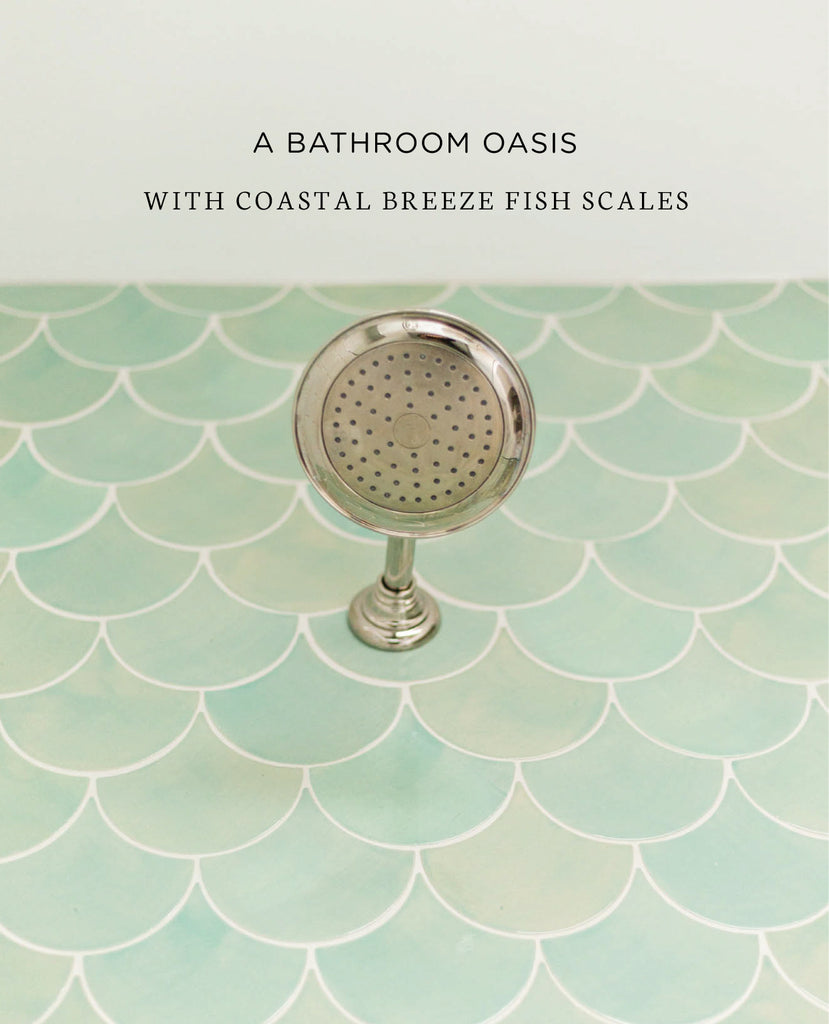 A Bathroom Oasis with Coastal Breeze Fish Scales