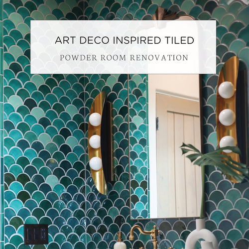 Art Deco Inspired Tiled Powder Room Renovation