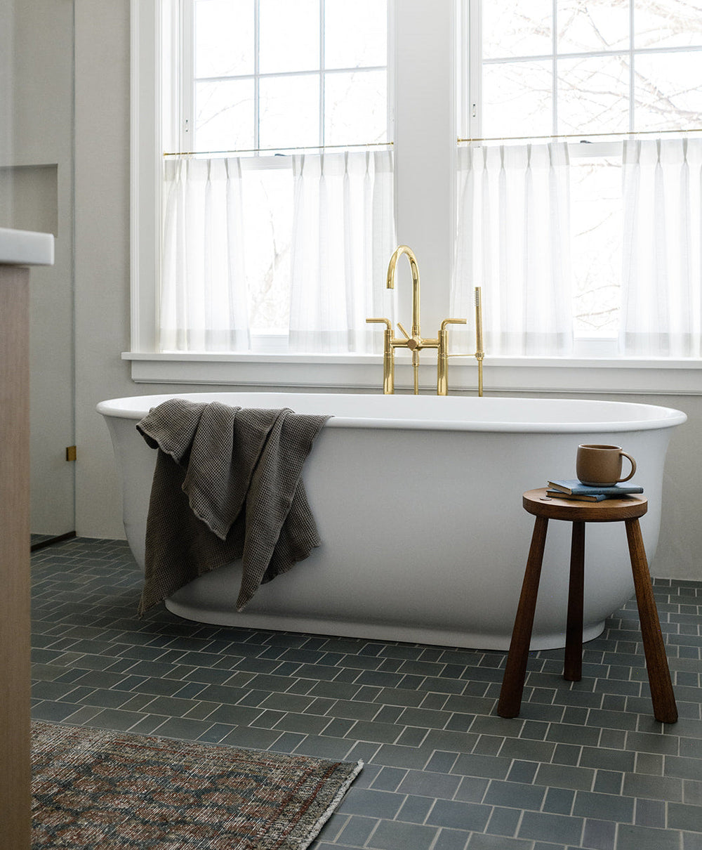 Charming Scandinavian Inspired Bathroom Floor