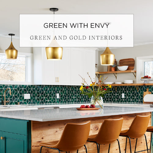 green and gold interiors