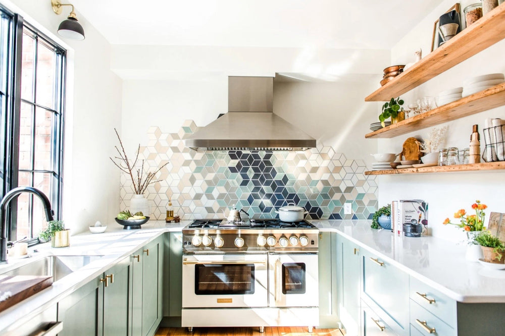 Heartbeet Kitchen's River Ombre Backsplash