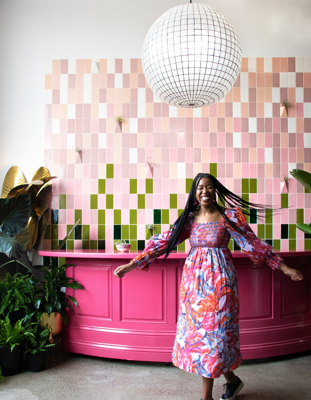 Plant Penthouse - Color Gradient Feature Wall