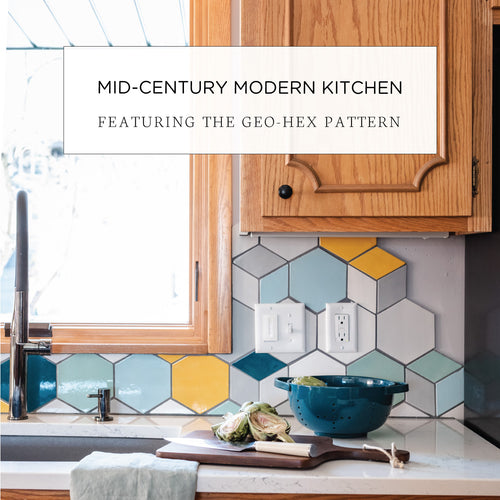 Mid-Century Modern Kitchen Featuring the Geo-Hex Pattern