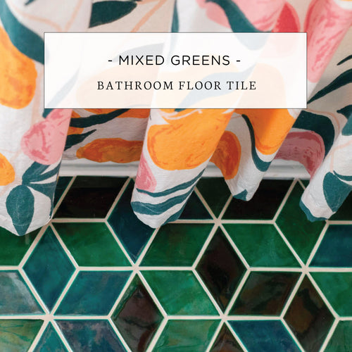 Mixed Greens - Bathroom Floor Tile