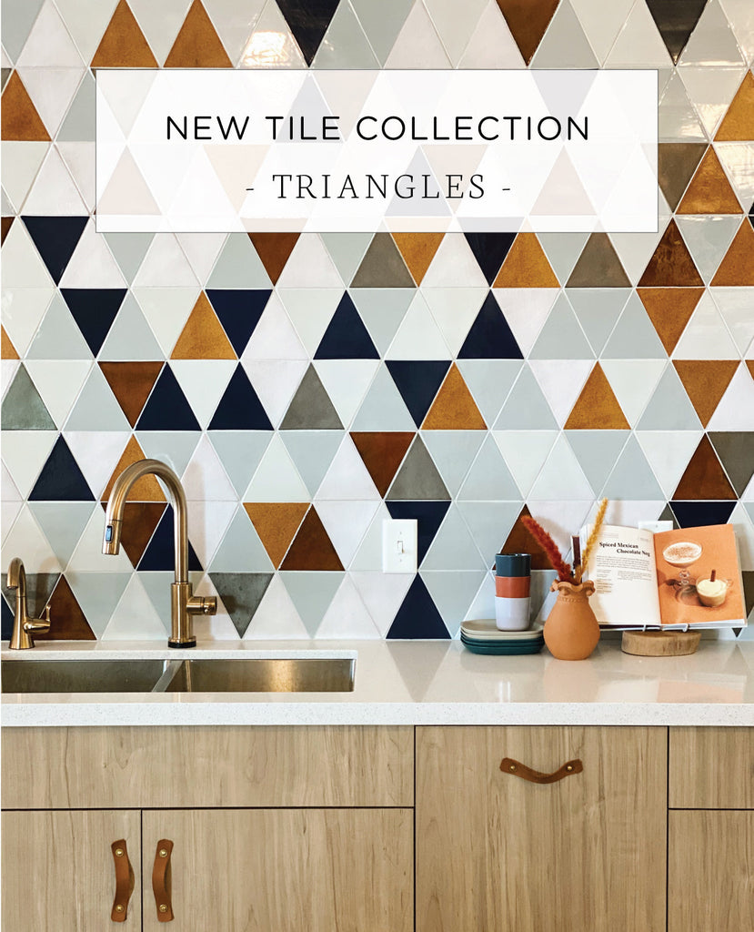 New Triangle Pattern Tile Collection by Mercury Mosaics