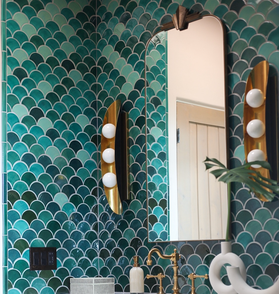 Art Deco Powder Room Tile