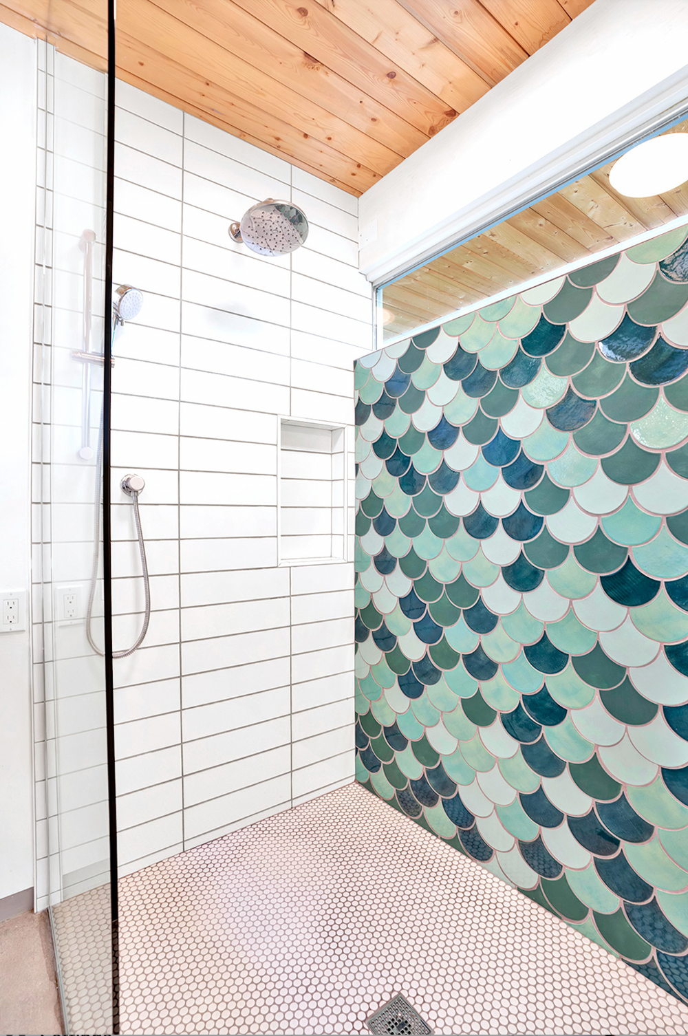 Fish Scale Shower Wall