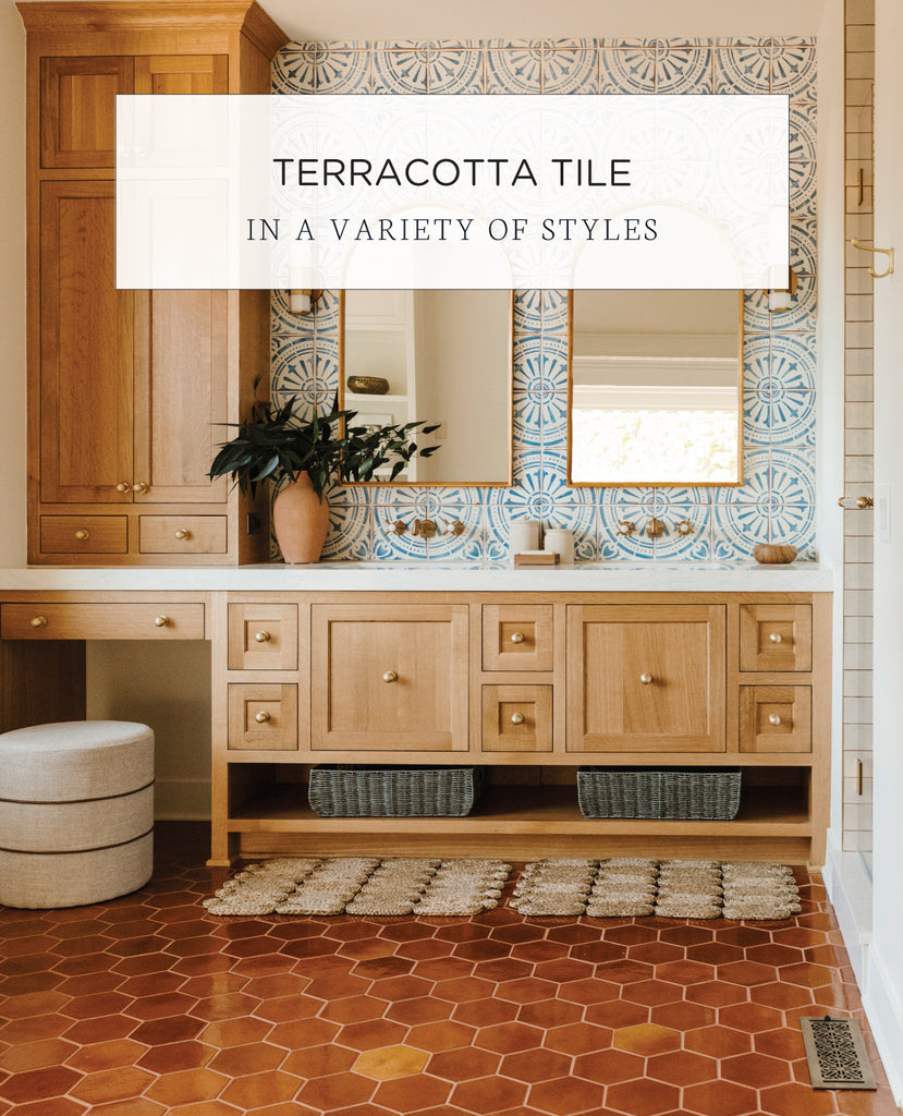 terracotta and blue in interiors