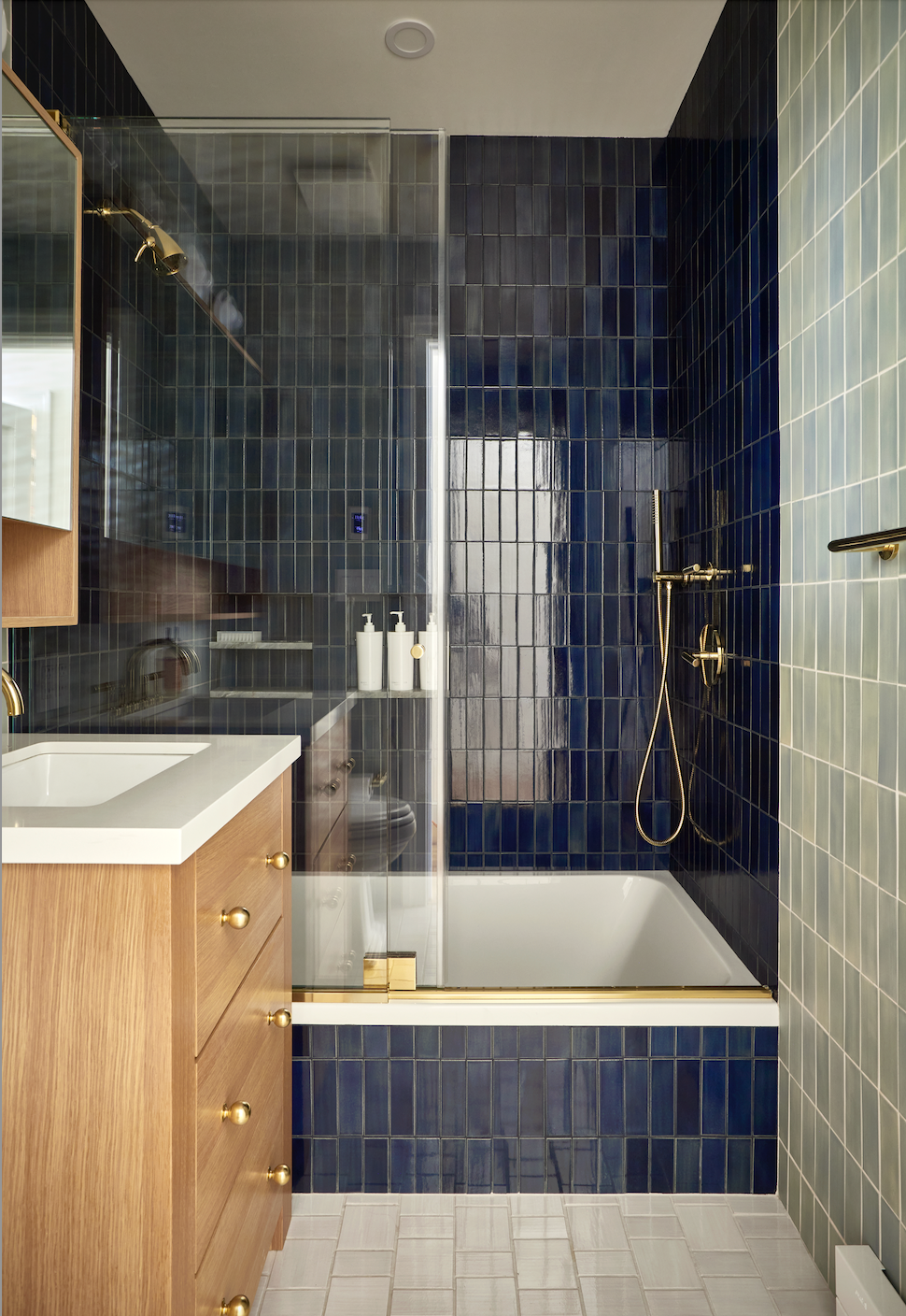Stacked Subway Tile Bathroom