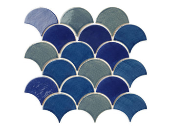 Medium Moroccan Fish Scales - Deep Sea Blend