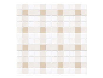 2"x2" Sheeted Tile Pattern - Neutral Plaid Blend