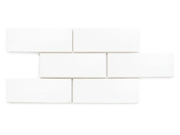 3"x8" Subway Tile - 11 Deco White