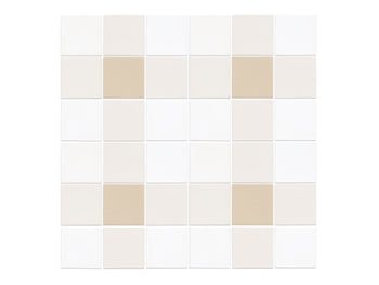 4"x4" Sheeted Subway Tile Pattern - Neutral Plaid Blend