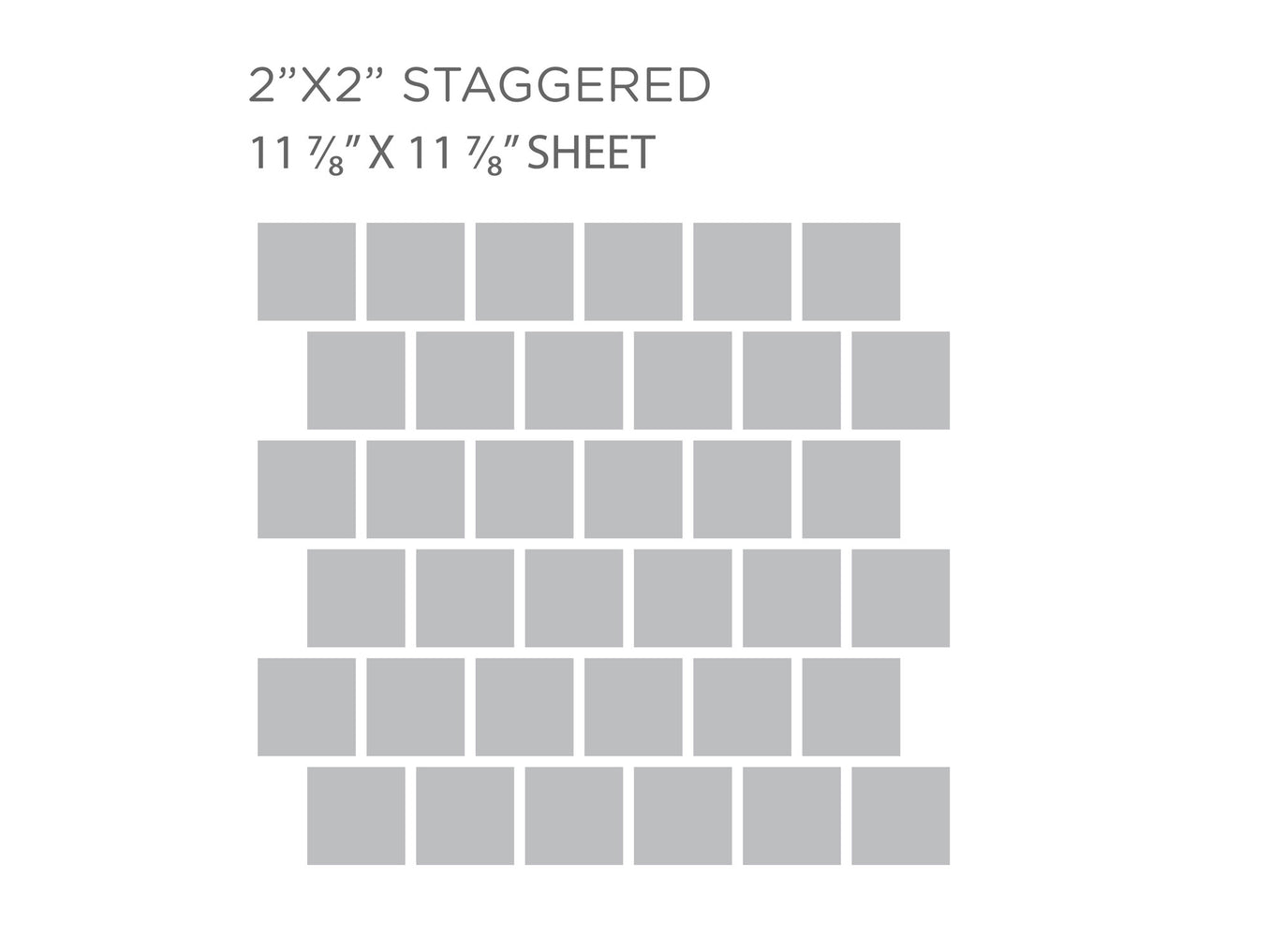 2"x2" Staggered Pattern sheet
