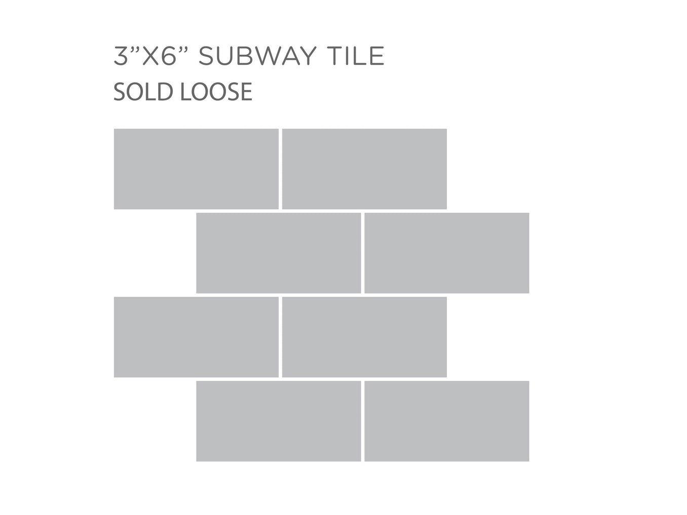 3"x6" Subway Tile Square Foot