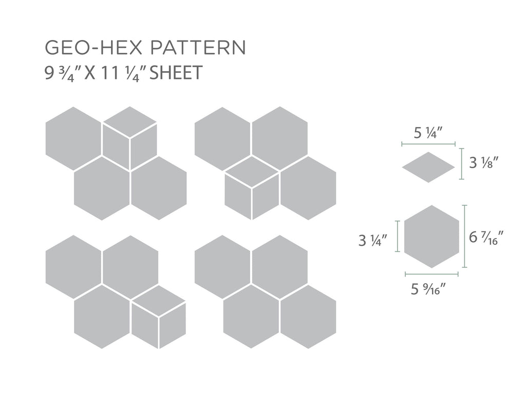Birchwood blend Geo-Hex Pattern Ceramic Tile | Shop Mercury Mosaics