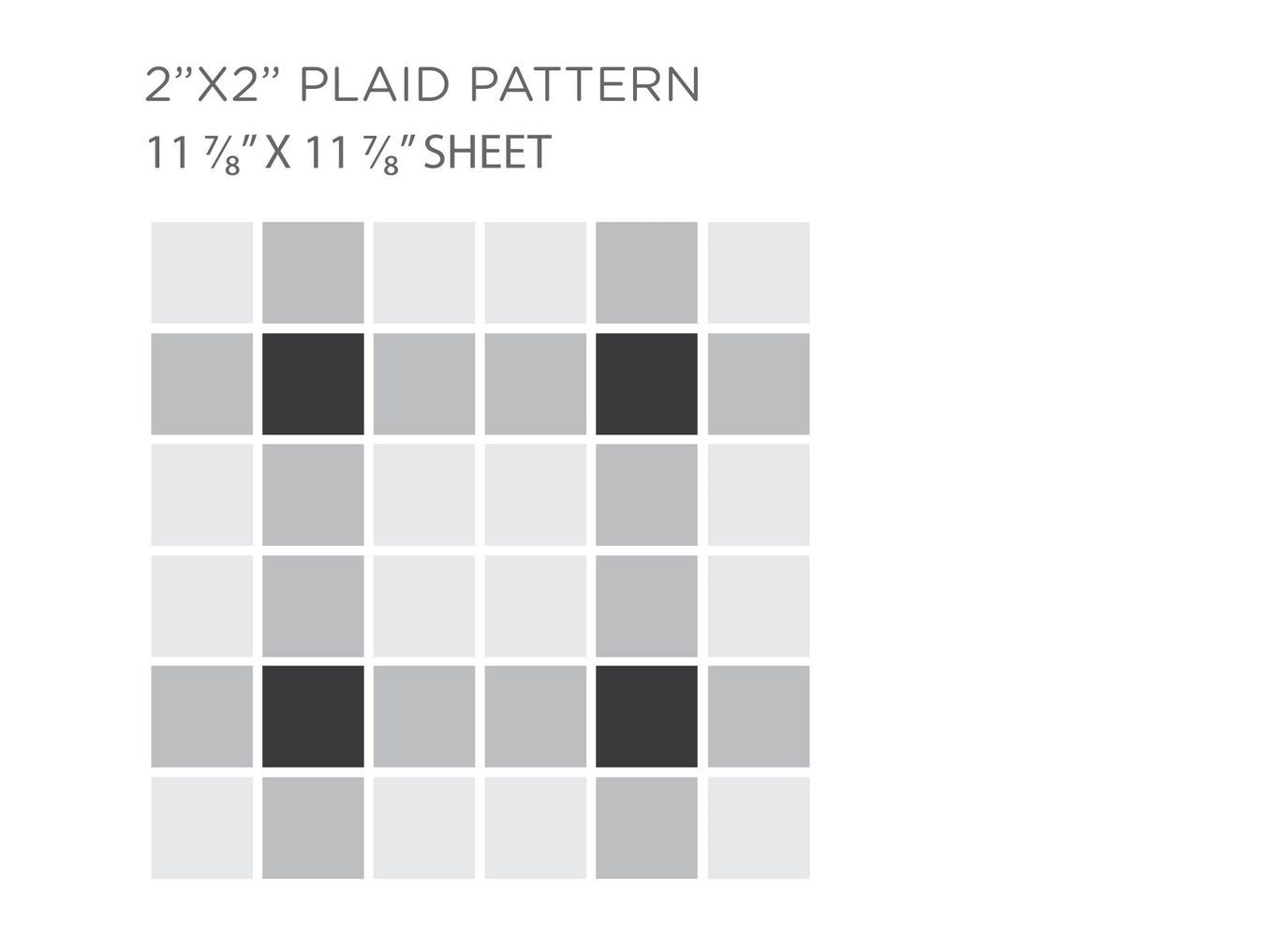 2"x2" Plaid Pattern sheet