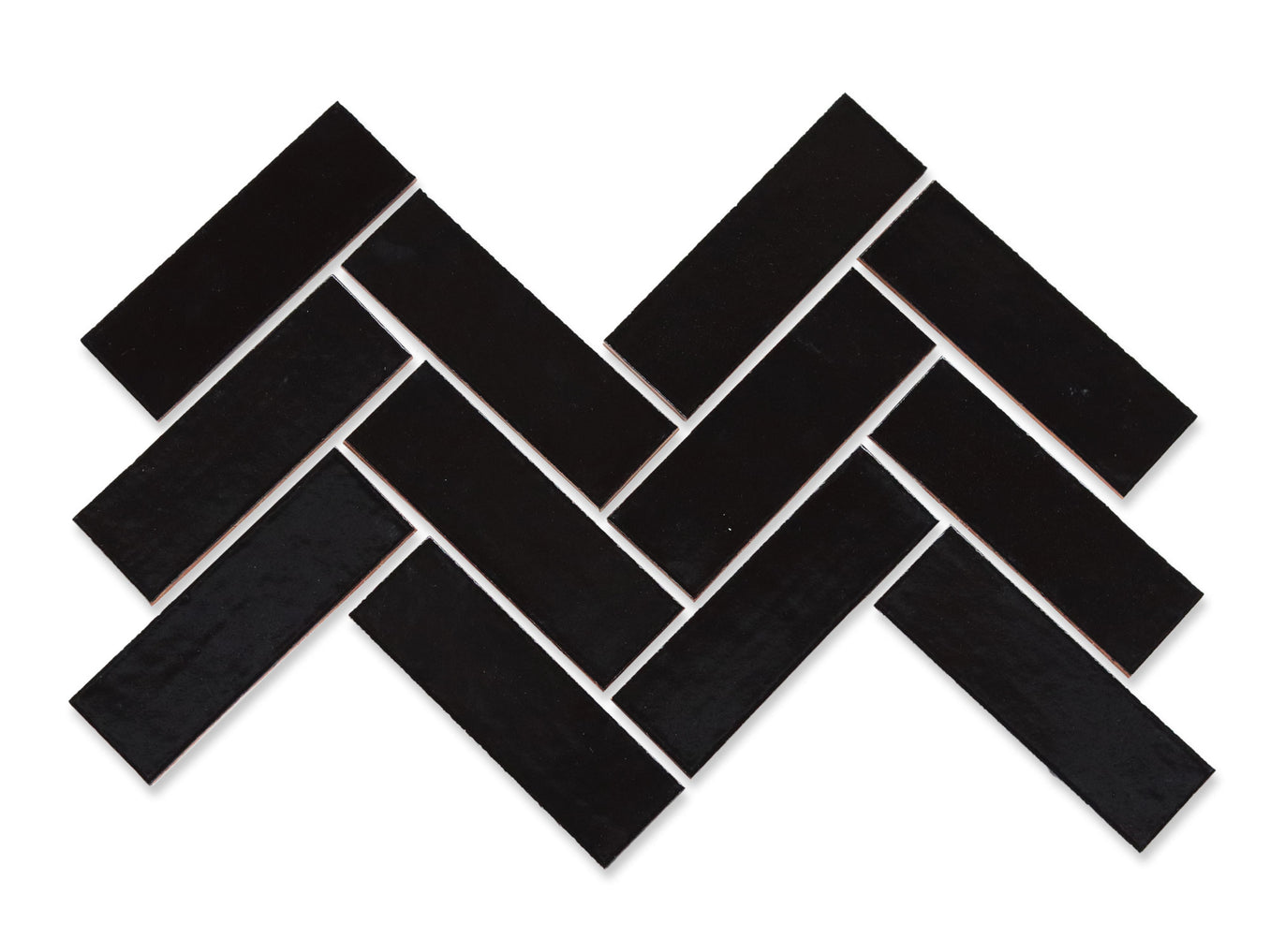 2"x6" Sheeted Herringbone Pattern - 613 Black