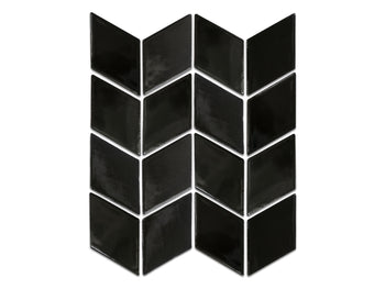 Medium Chevron Diamonds - 613 Black