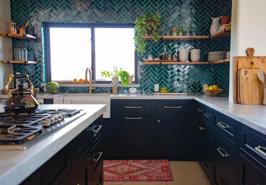 Bluegrass Bohemian Herringbone Kitchen Tile