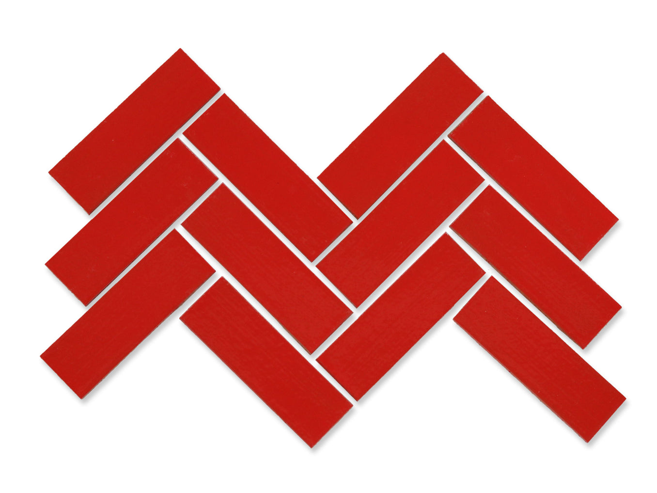 2"x6" Sheeted Herringbone Pattern - 59 Cherry