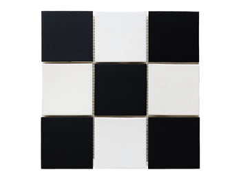 4"x4" Sheeted Subway Tile Pattern - Classic Checkerboard Blend
