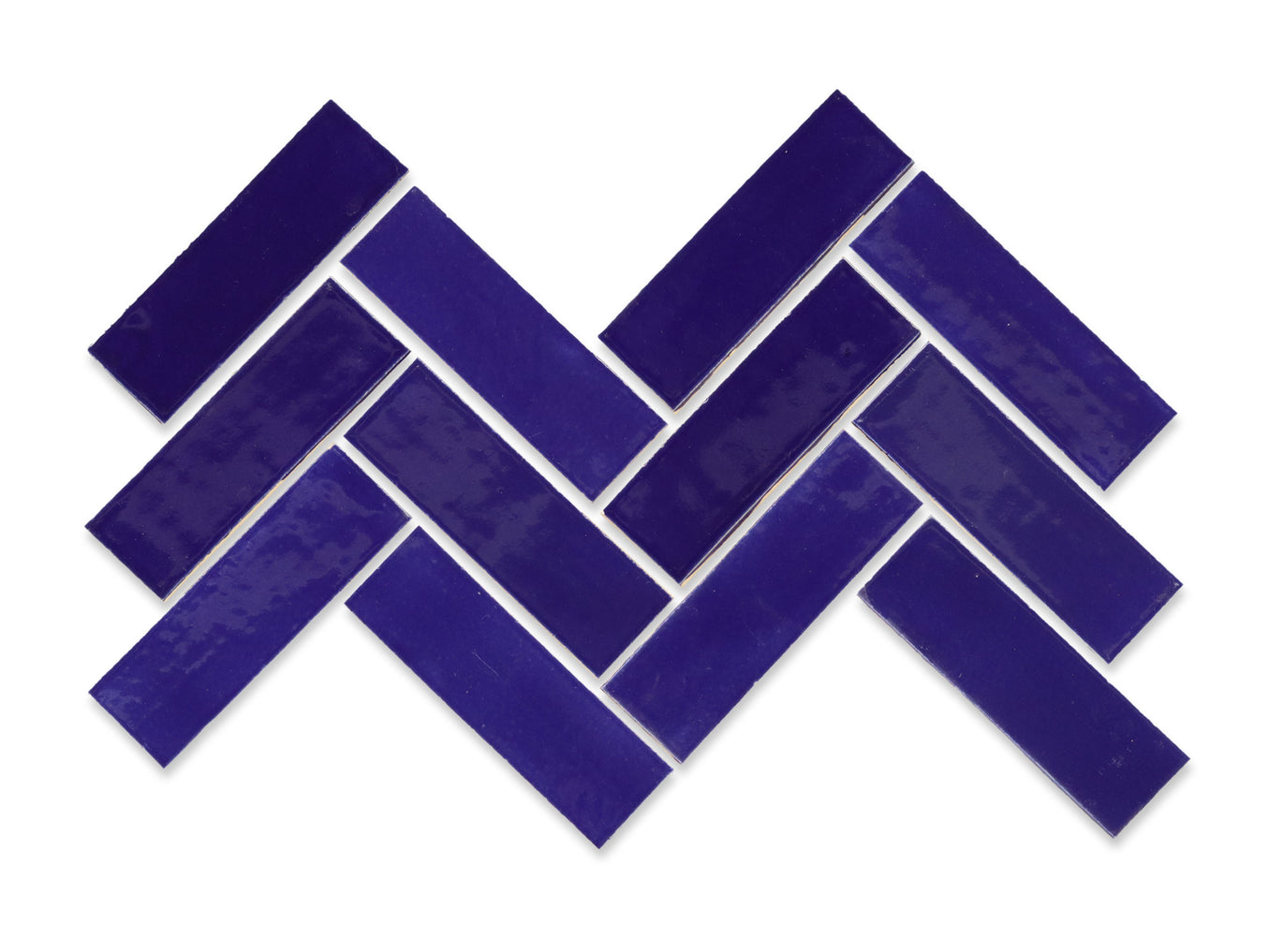 2"x6" Sheeted Herringbone Pattern - 21W Cobalt