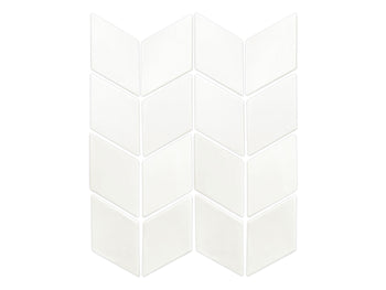 Medium Chevron Diamonds - 11 Deco White