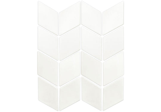 Medium Diamonds Chevron<br>11 Deco White