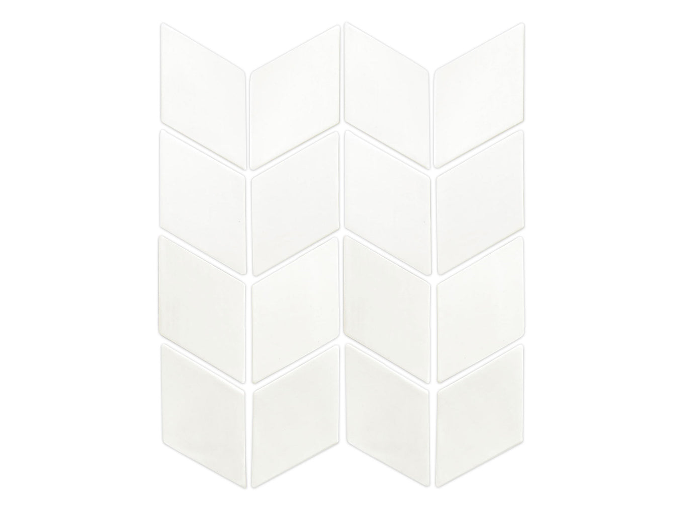 Medium Diamonds Chevron Pattern - 11 Deco White