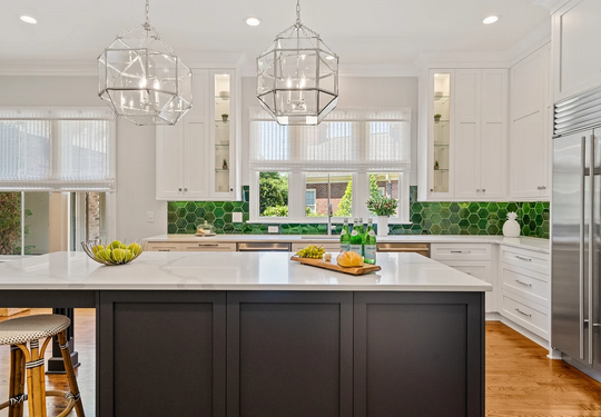 Luminous Forest Green Kitchen Tile