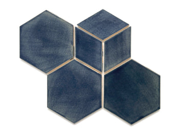 Geo-Hex Pattern - 1013 Denim