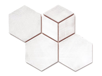 Geo-Hex Pattern - 130 White