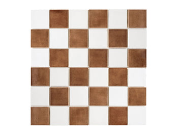 2"x2" Checkerboard Pattern - Hazelnut Blend