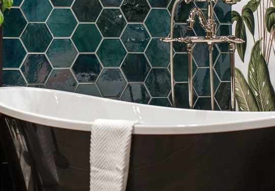 Bohemian Green Bathroom Tile