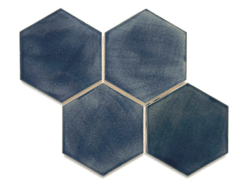 Geo-Hex Pattern - 1013 Denim