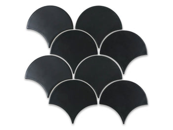 Large Moroccan Fish Scales - 366 Satin Black