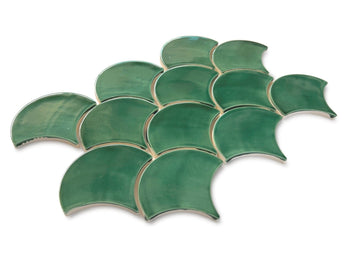 Medium Moroccan Fish Scales - Moss Green | Overstock