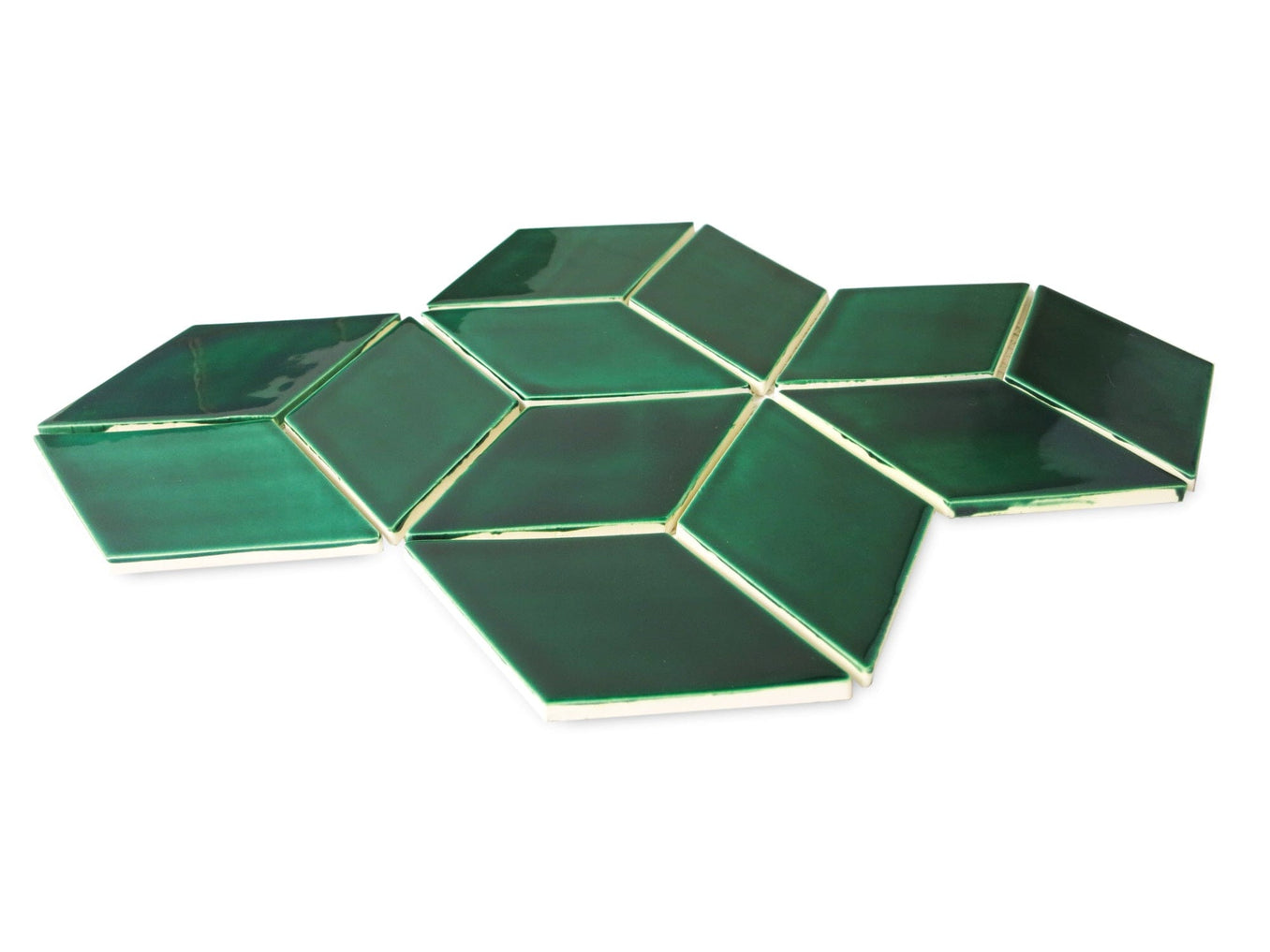medium diamond tile 75 emerald, emerald green diamond tile, emerald diamond tile