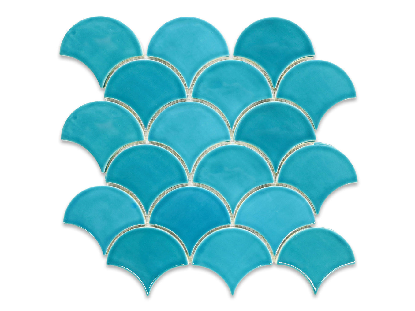Medium Moroccan Fish Scales - 1015E Caribbean Blue