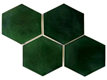 Large Hexagons Olive Green | Small Batch of 40sf