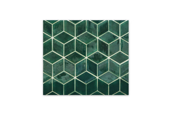 20"x24" Stove Splash - Medium Diamonds - Emerald