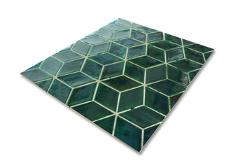 20"x24" Stove Splash - Medium Diamonds - Emerald