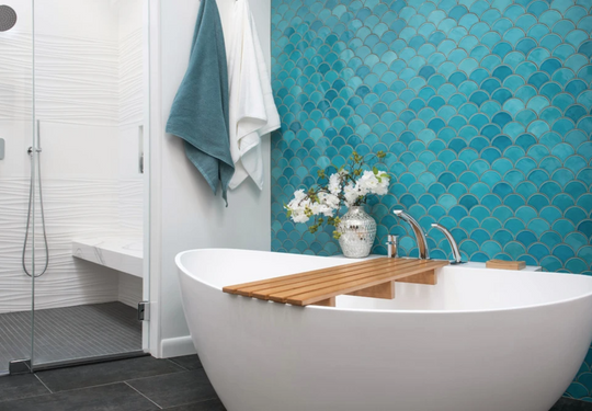 Watery Blue Fish Scale Master Ensuite