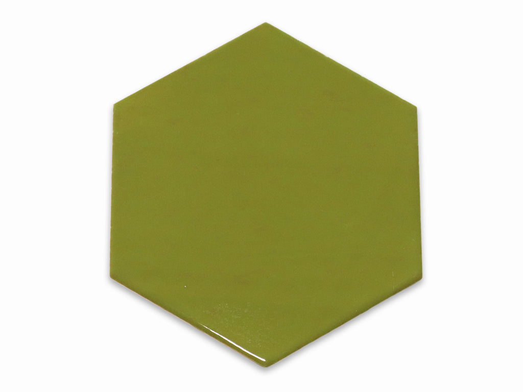 Large Avocado Hexagon Tile | Hexagon Wall Tiles | Mercury Mosaics