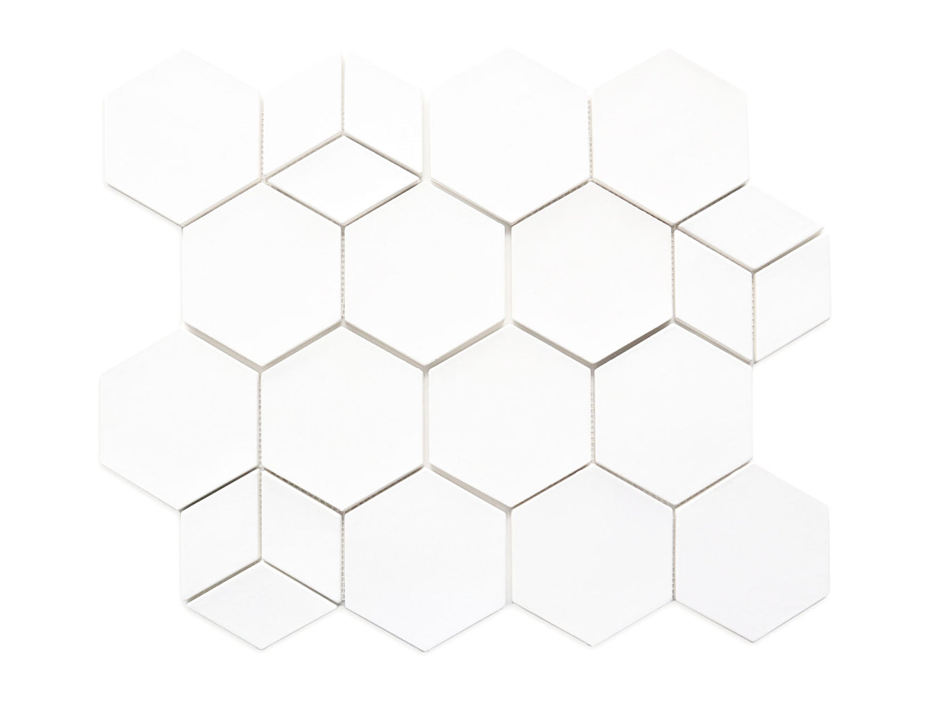 Geo-Hex Pattern - 11 Deco White