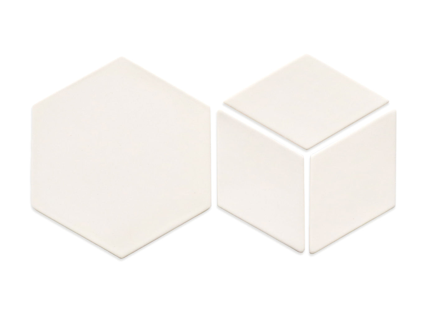 Geo-Hex Pattern - 9 Ivory