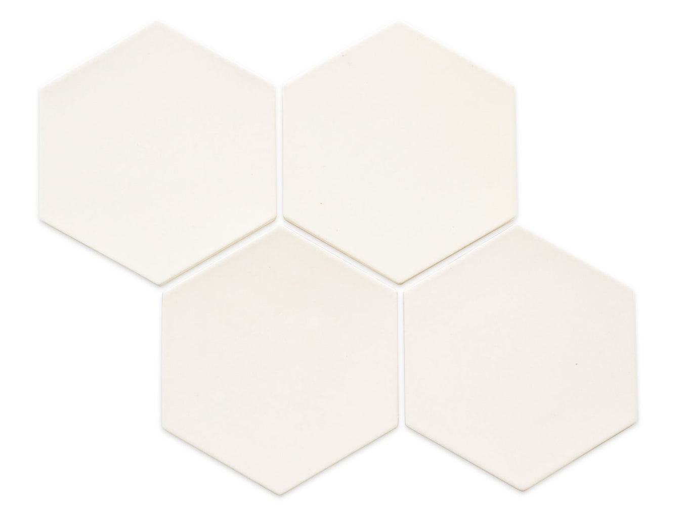 Large Hexagons - 9 Ivory