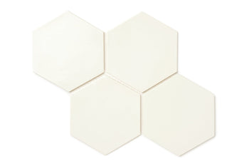 11 Deco White - Large Hexagon